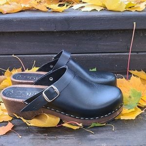 Wooden & Leather Clogs